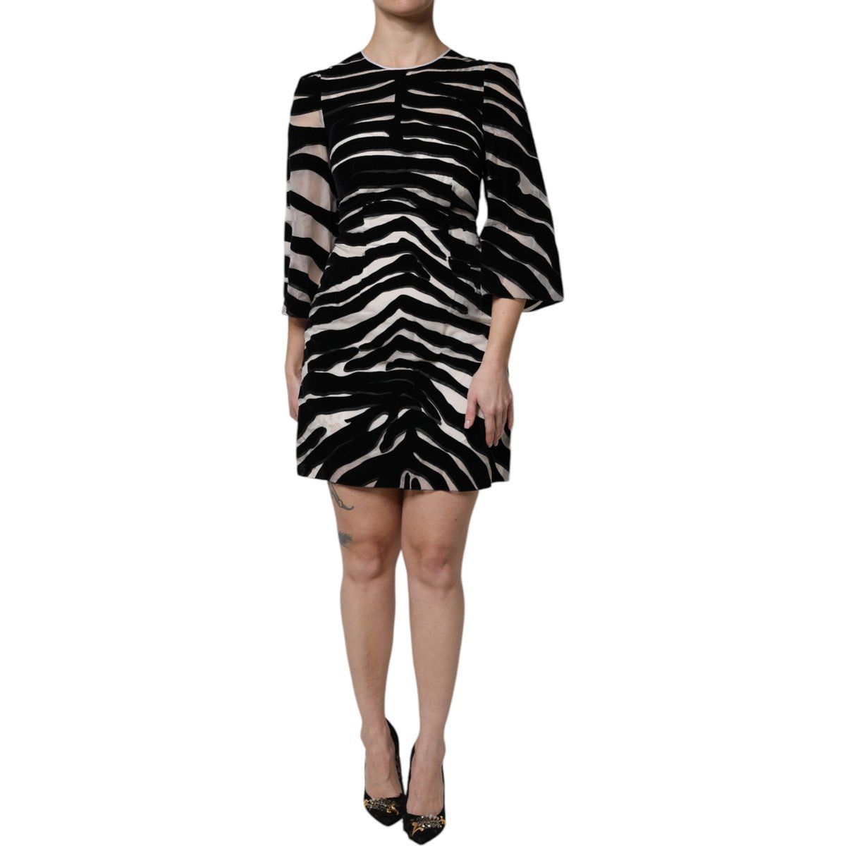 Zebra-Muster Mini-Kleid