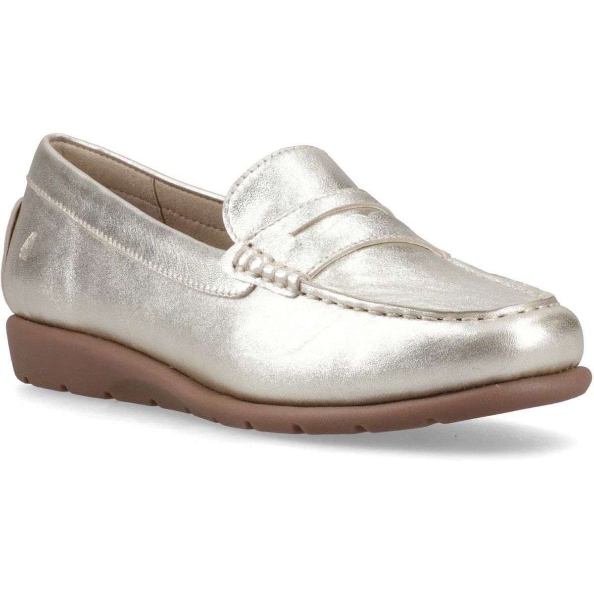 Hush Puppies Shelby Leder Damen Mokassins in Gold
