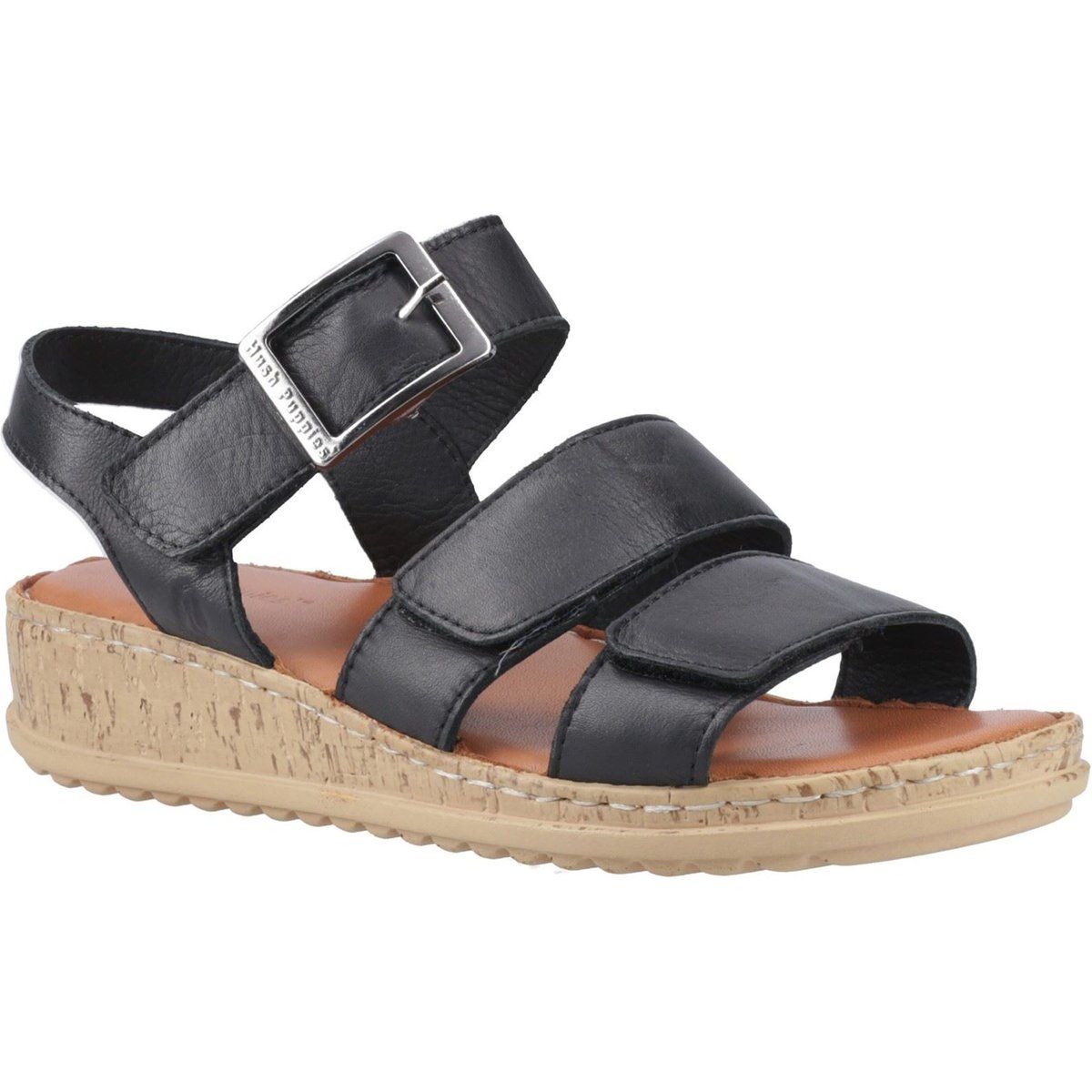 Hush Puppies Eliana Sandale Leder Damen schwarze Sandalen
