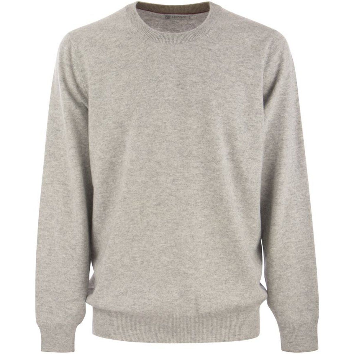 Klassischer Kaschmir-Pullover mit Rundhalsausschnitt