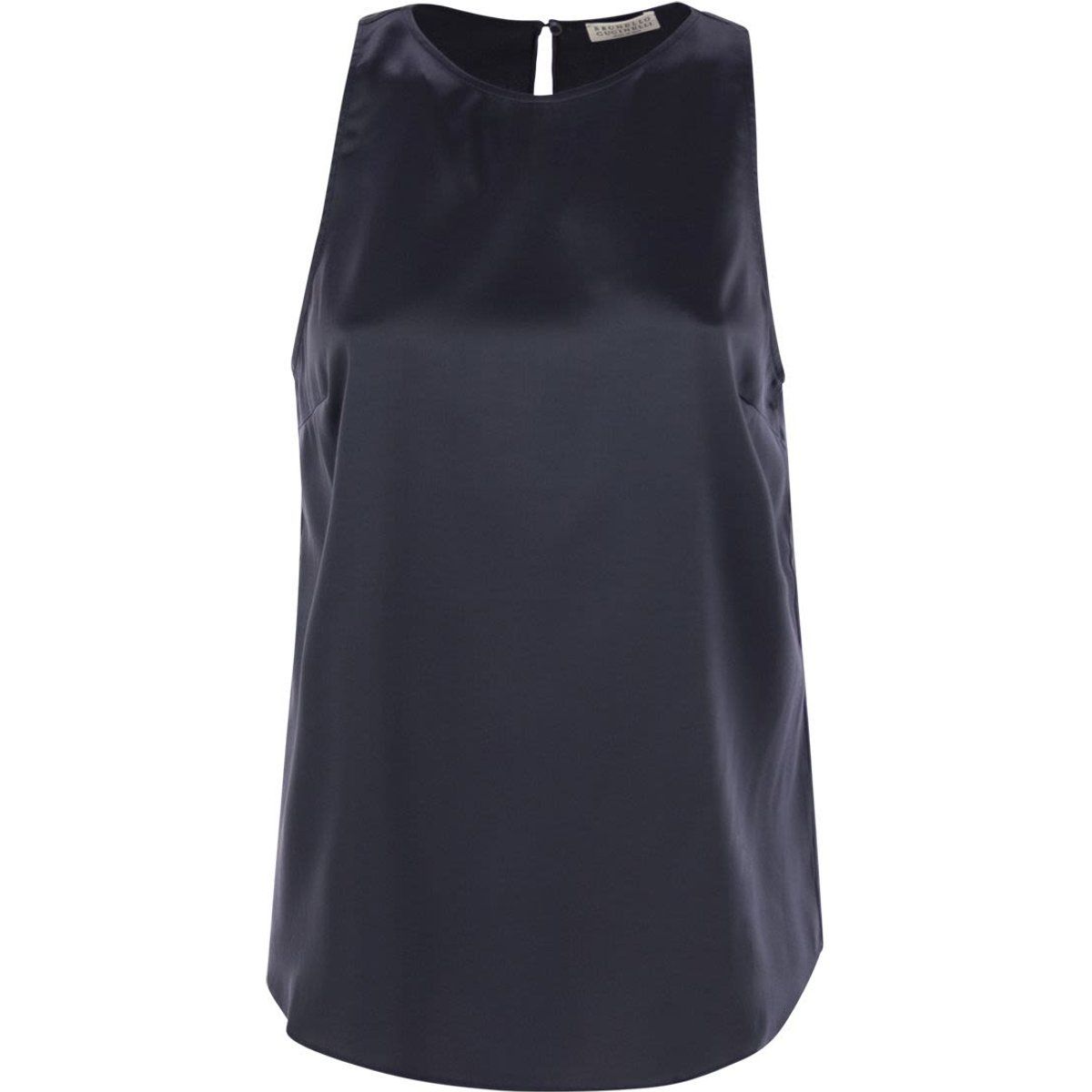 Elegantes ärmelloses Top aus Seidensatin