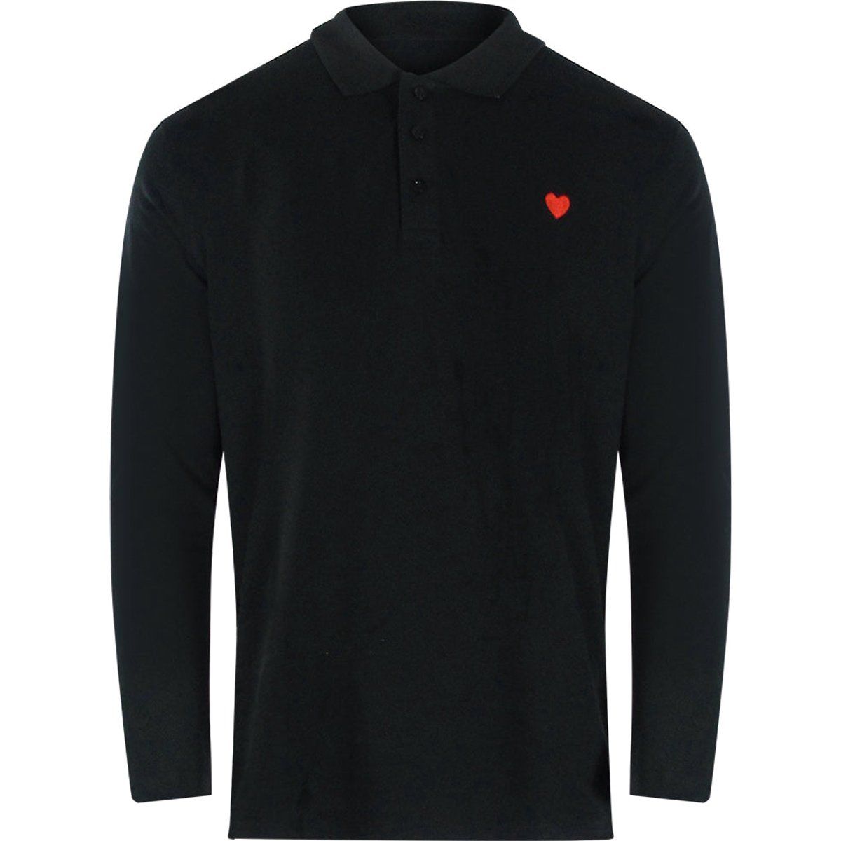 Modernes Langarm-Poloshirt