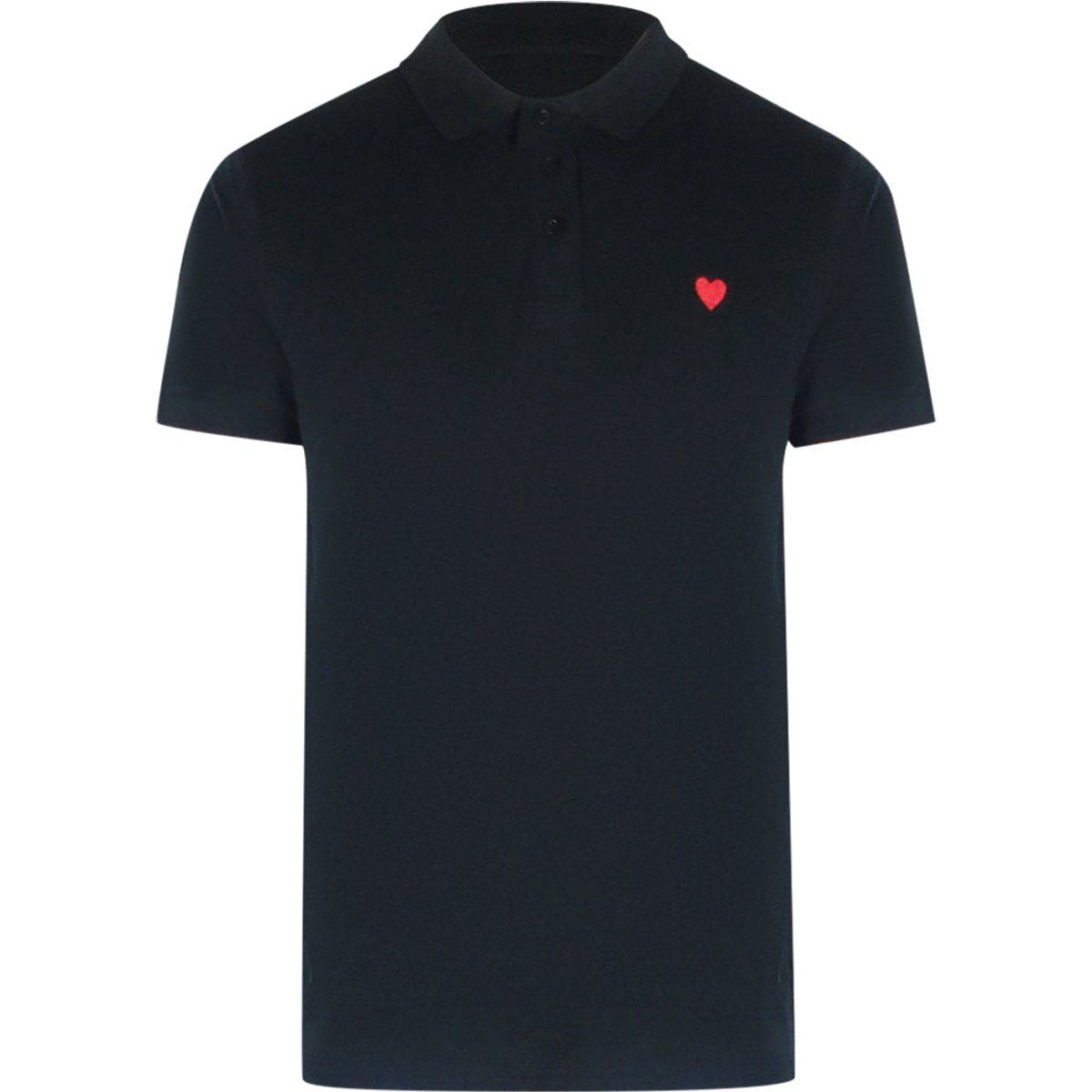 Klassisches Baumwoll-Poloshirt mit Herz
