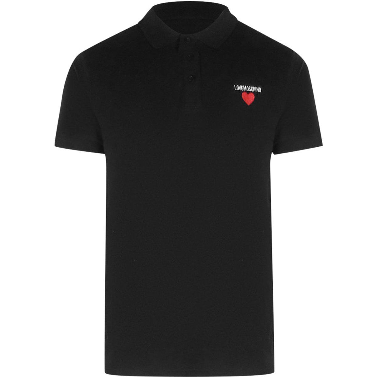 Klassisches schwarzes Poloshirt mit Logo