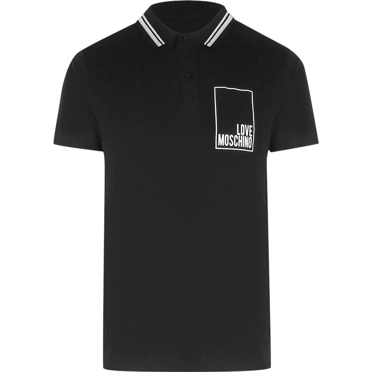 Klassisches Poloshirt mit Box-Logo