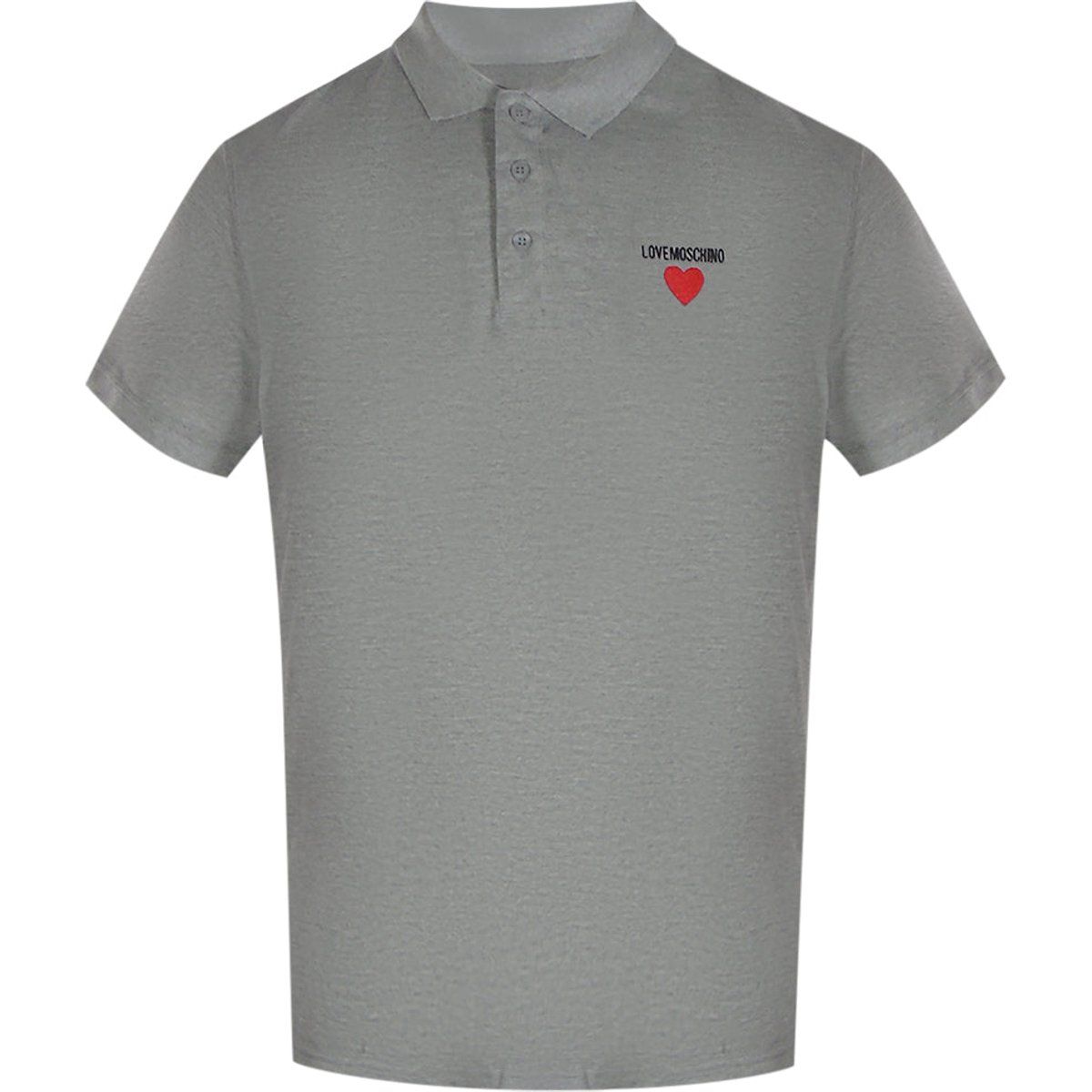 Klassisches graues Poloshirt mit Logo