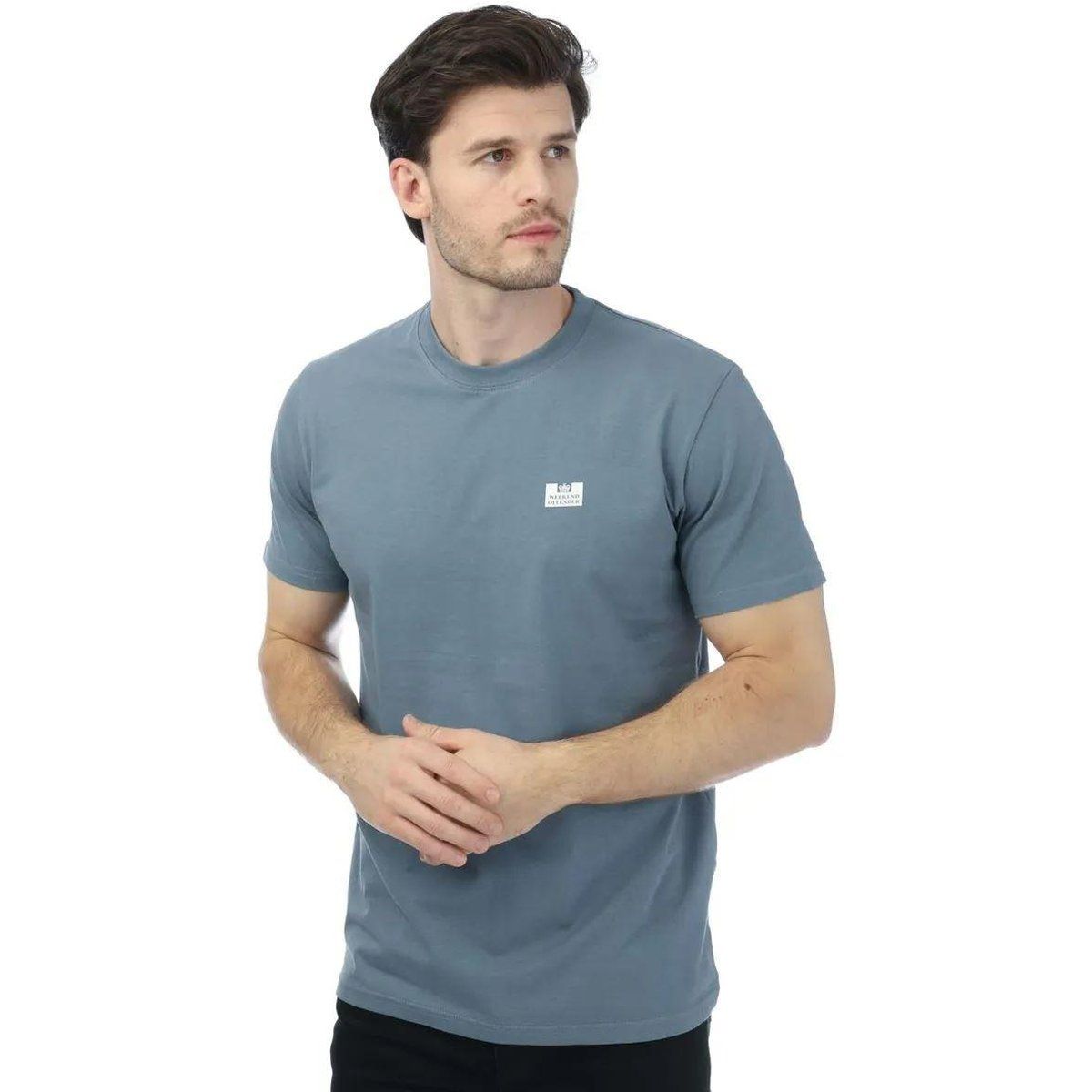 Herren Einfarbiges T-Shirt mit Rundhalsausschnitt