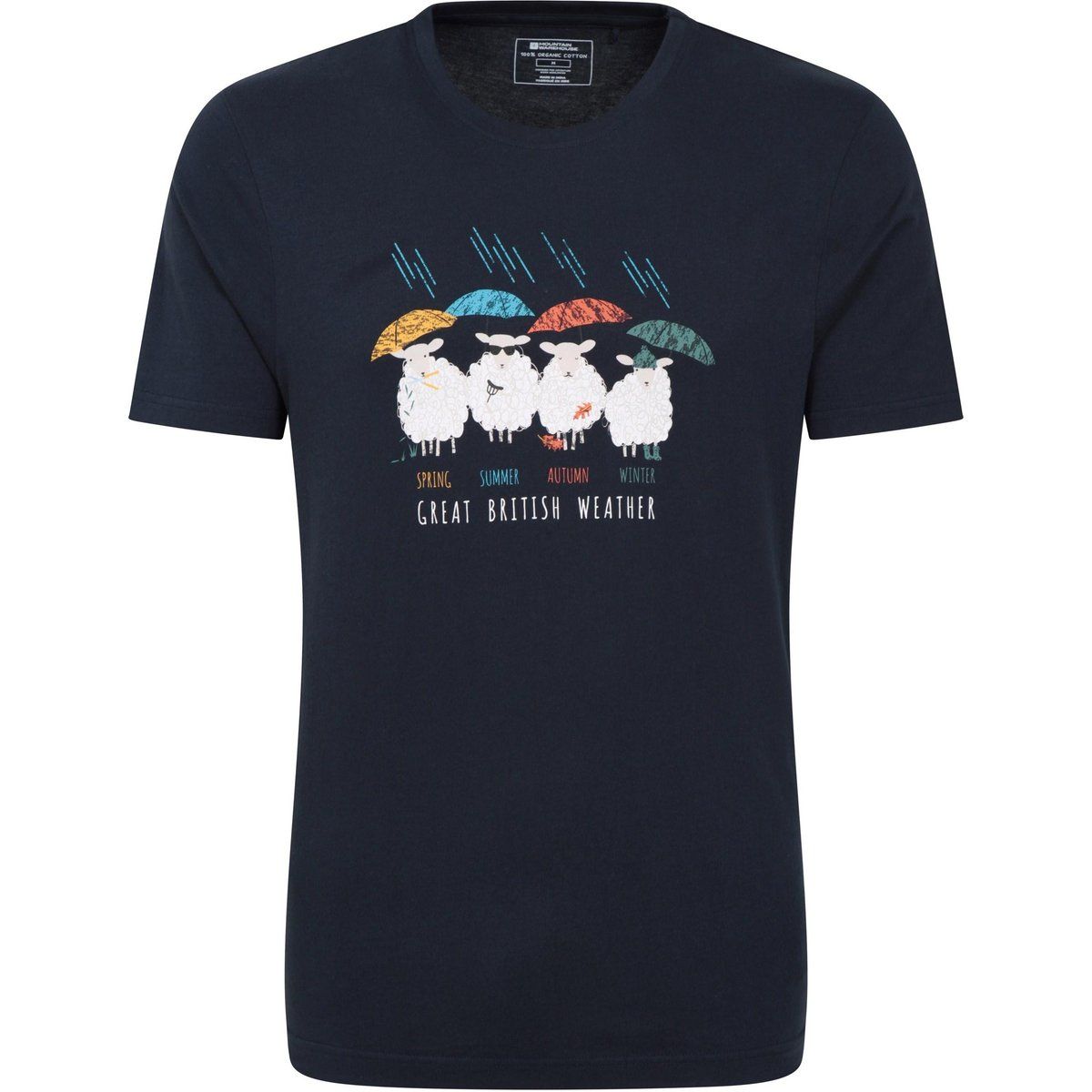 Great British Weather T-Shirt mit Aufdruck