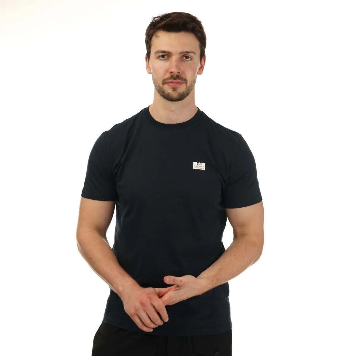 Herren-T-Shirt mit Rundhalsausschnitt, einfarbig