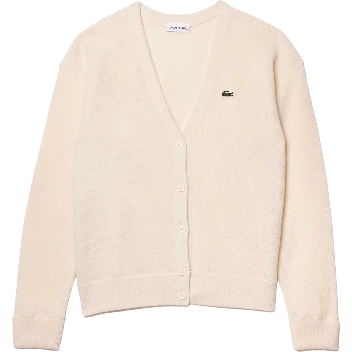 Cremefarbene Strickjacke aus Baumwolle
