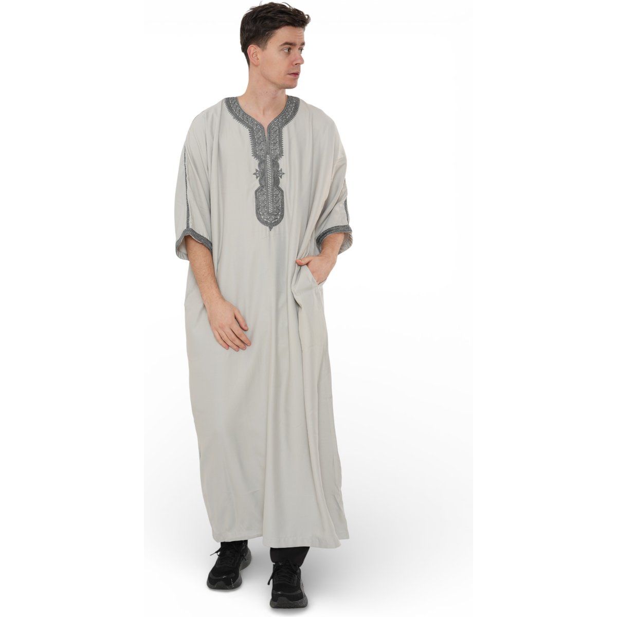 Marokkanische Thobe Robe Herren Grau