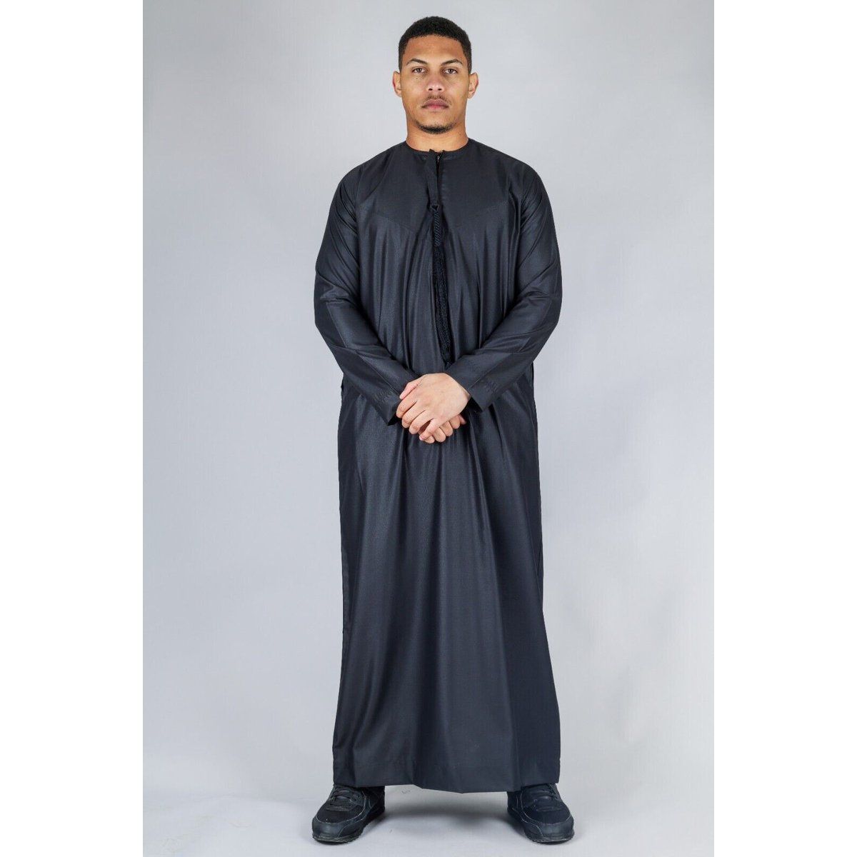 Schwarzer Emirati Thobe Jubba Gewand für Herren
