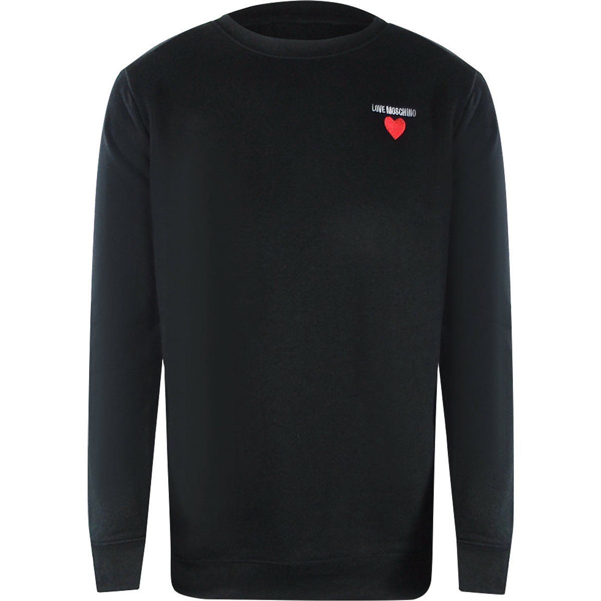 Crewneck aus Baumwollmischung mit Herz-Stickerei