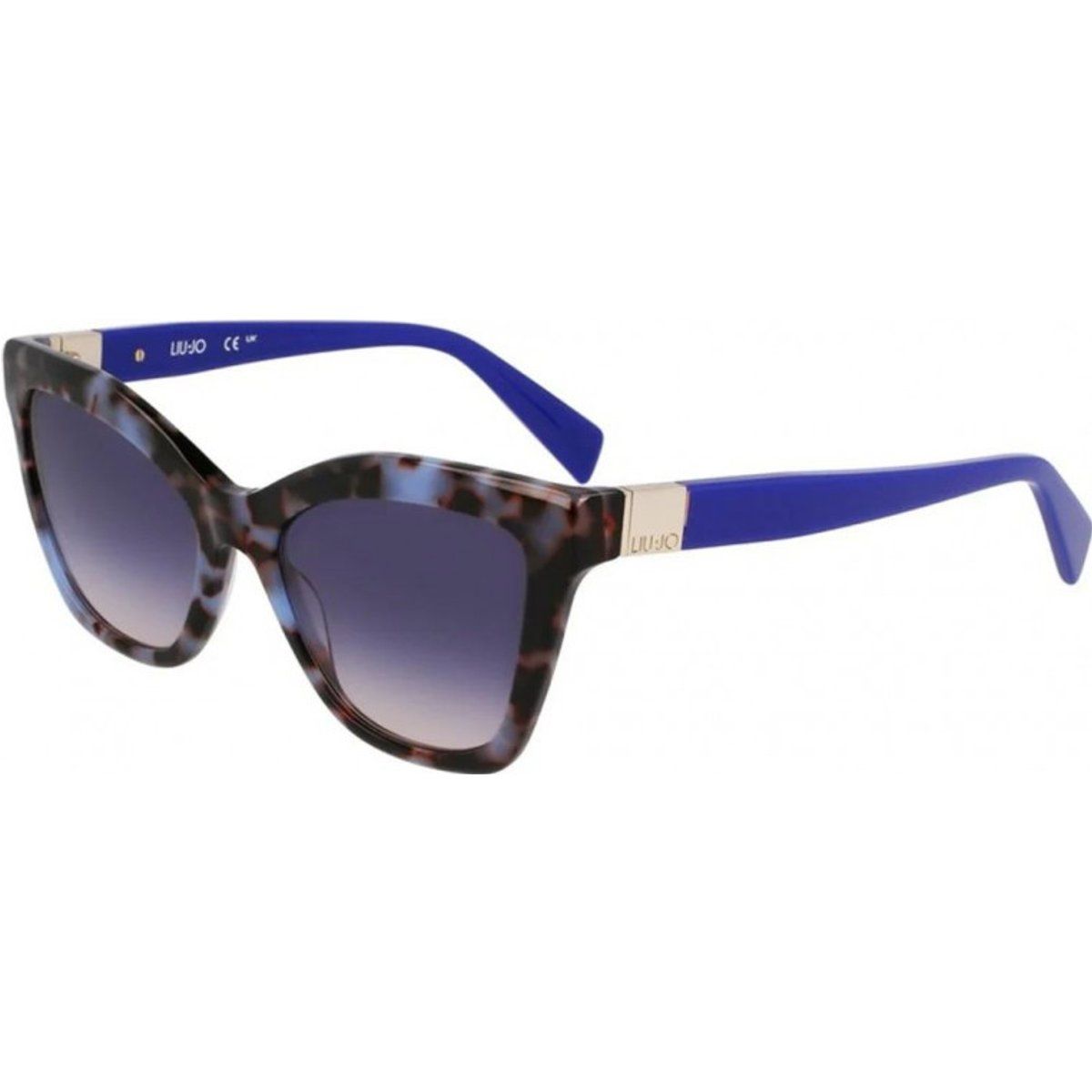 Cat-Eye Sonnenbrille mit gemustertem Rahmen