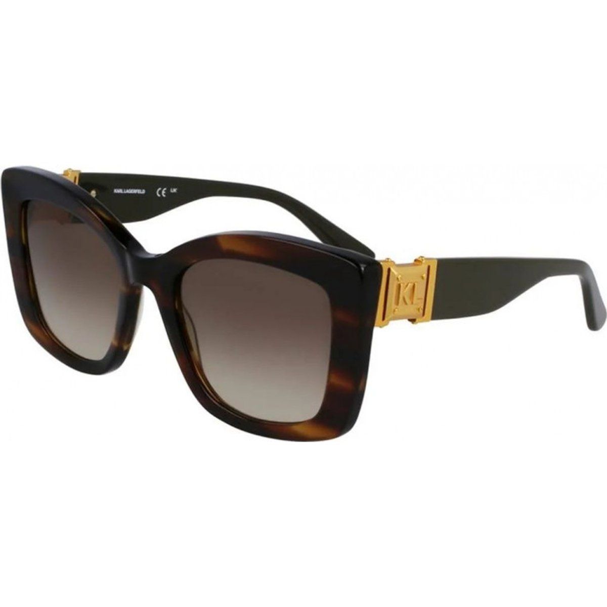 Quadratische Sonnenbrille mit Schildpattmuster