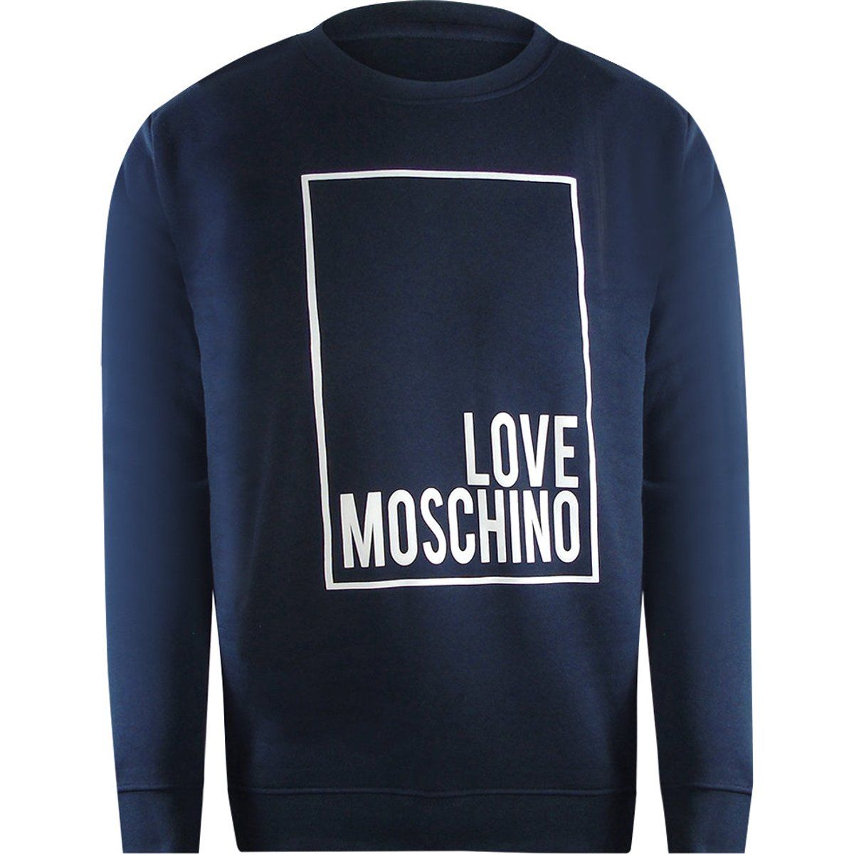Marineblaues Sweatshirt mit Logo-Box