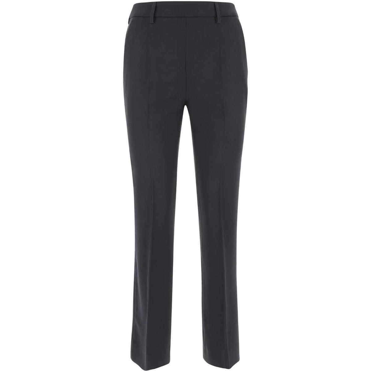 Mitternachtsblaue Woll-Zigarettenhose