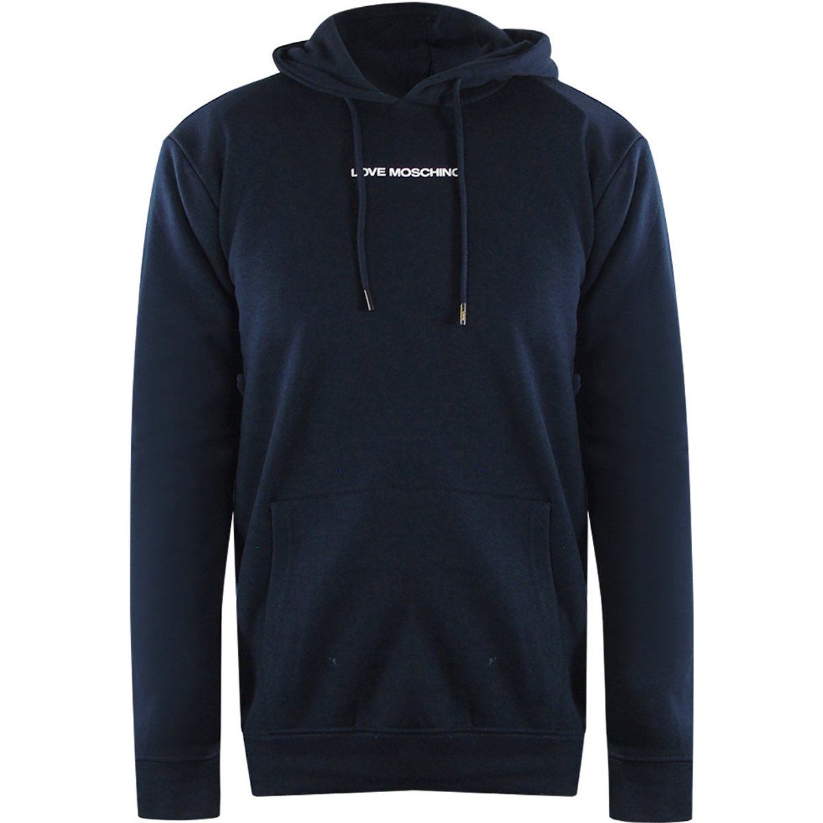 Marineblauer Kapuzenpullover mit Logo