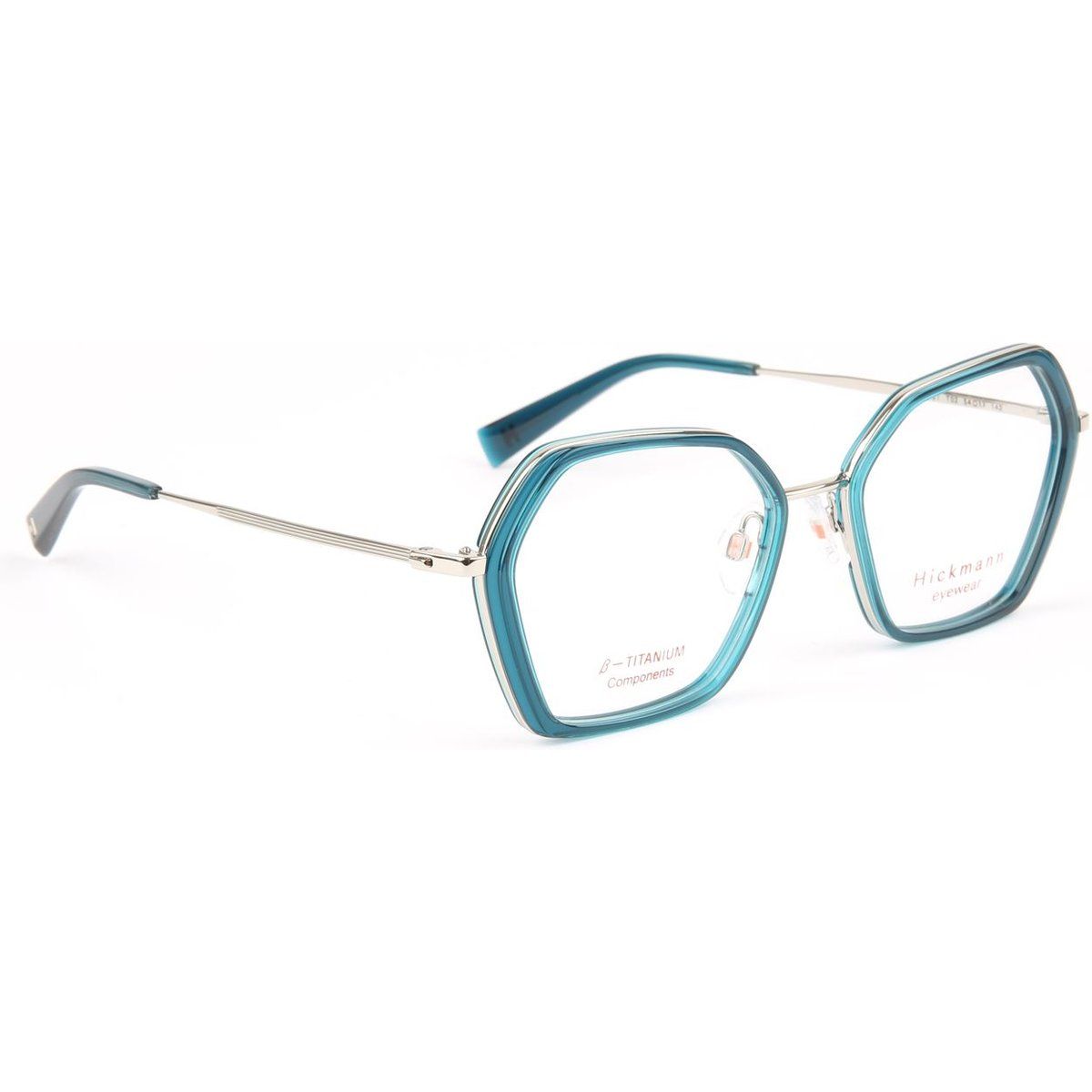 Achteckige Brille in Petrol