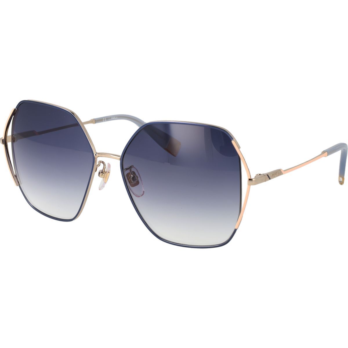 Geometrische Sonnenbrille mit Vollrand