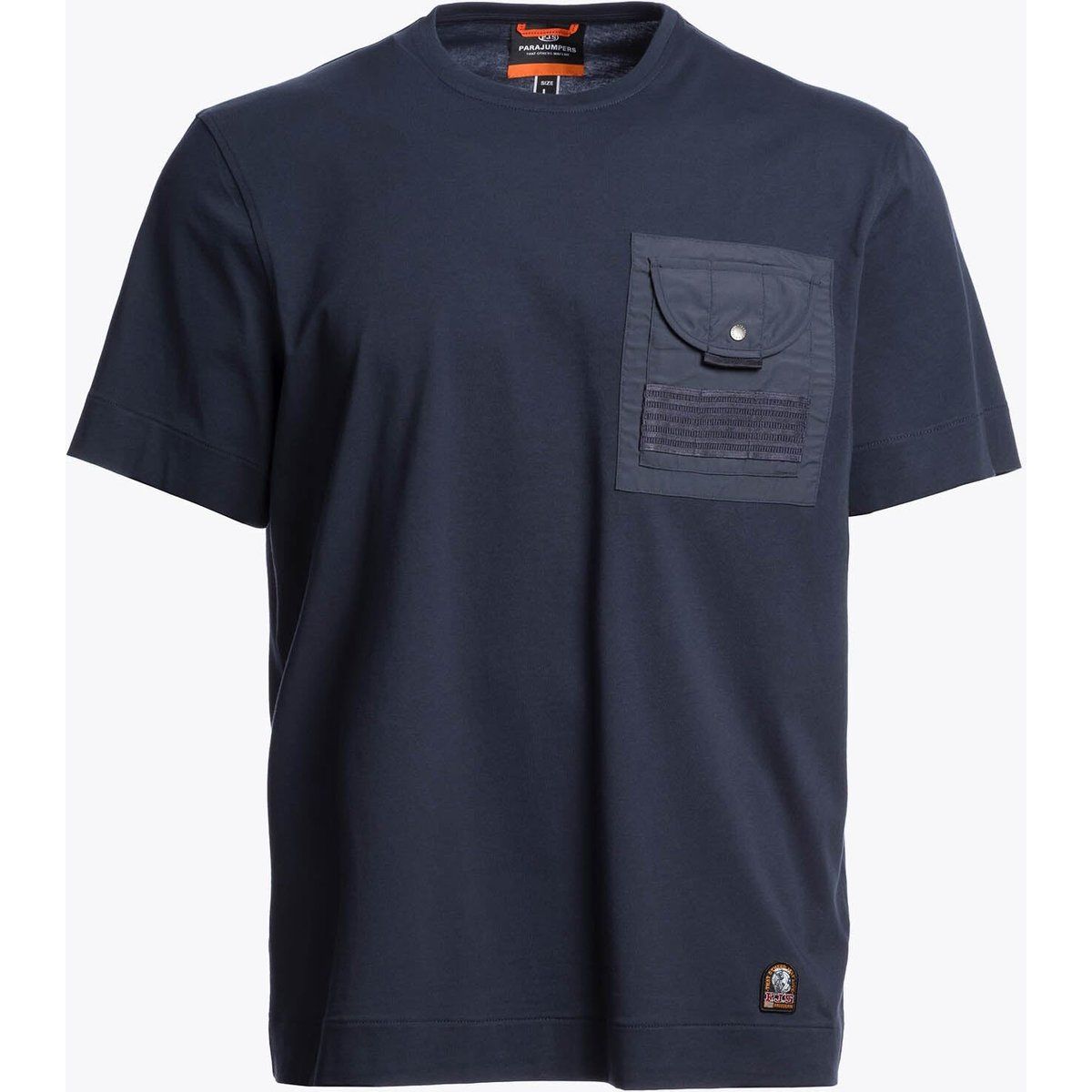Baumwolljersey T-Shirt mit Utility-Tasche