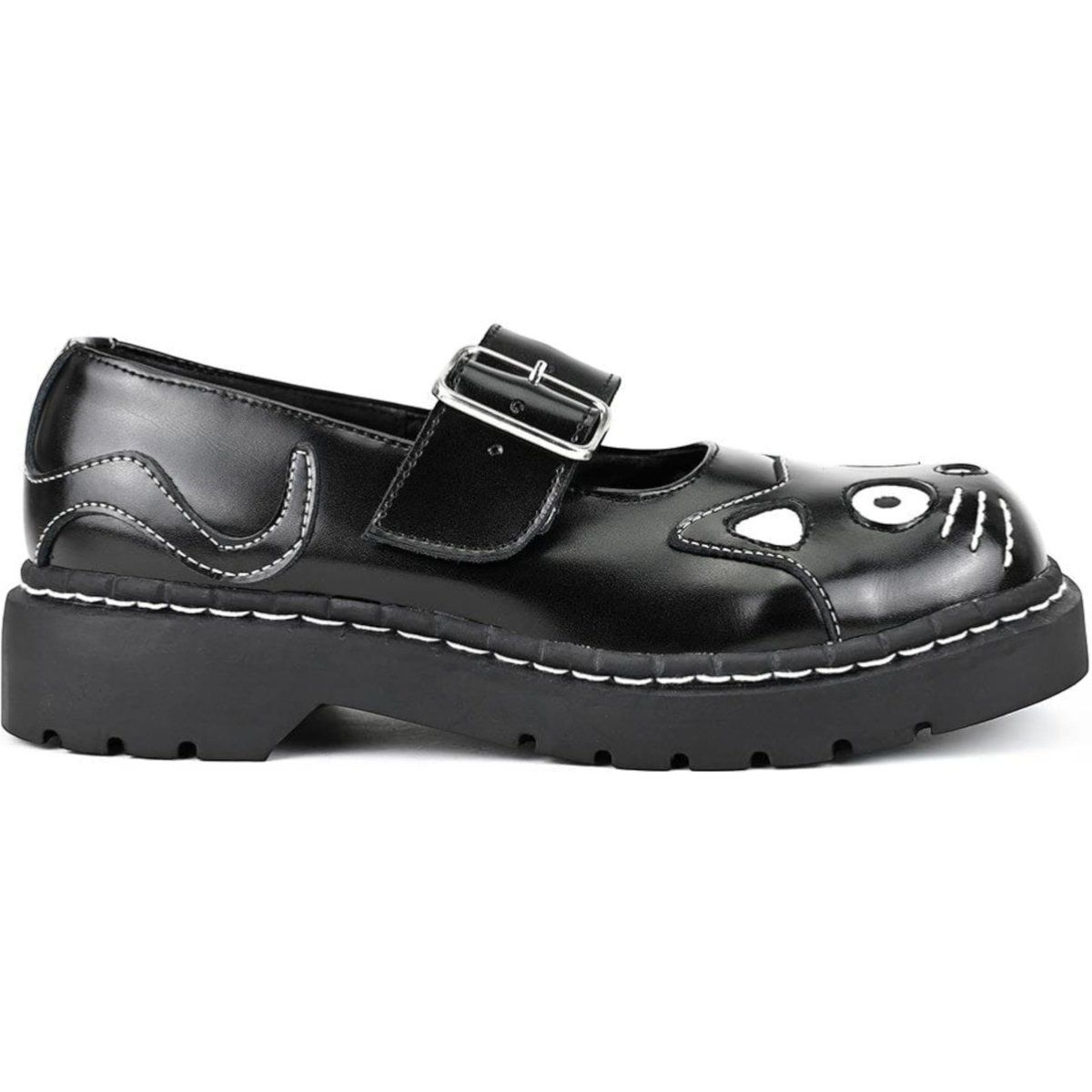 Mary Janes mit Kitty-Motiv und Plateau