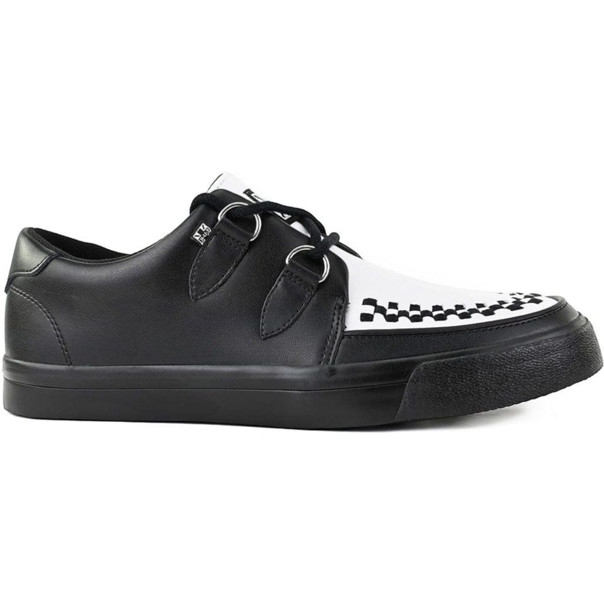 Spitze zweifarbige Leder Creeper-Sneaker