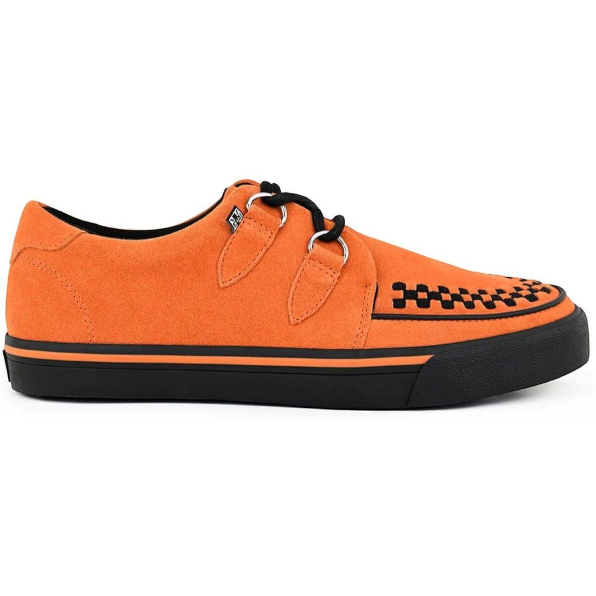 Orangefarbener Wildleder Creeper Plateau Sneaker