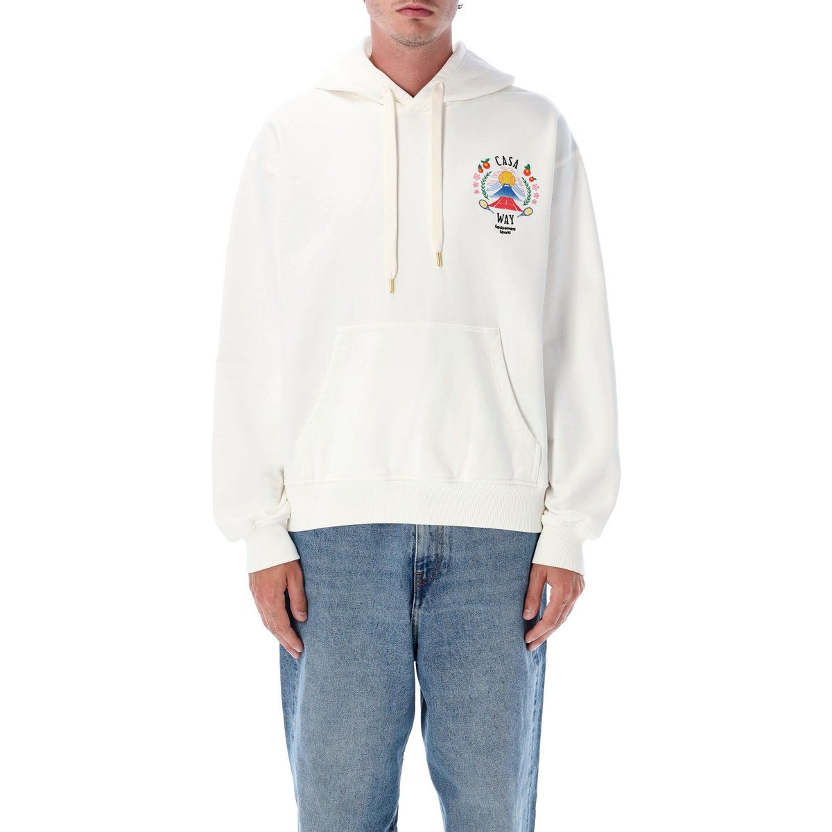 Hoodie Sweatshirt mit besticktem Grafikdruck