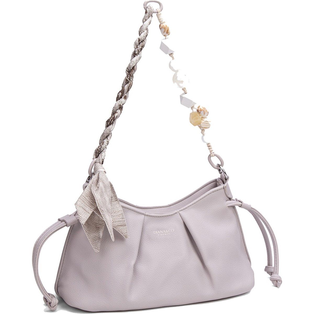 Weiche Schultertasche aus veganem Leder