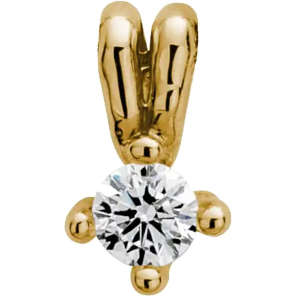 Klassischer Solitär-Diamantanhänger aus Gelbgold