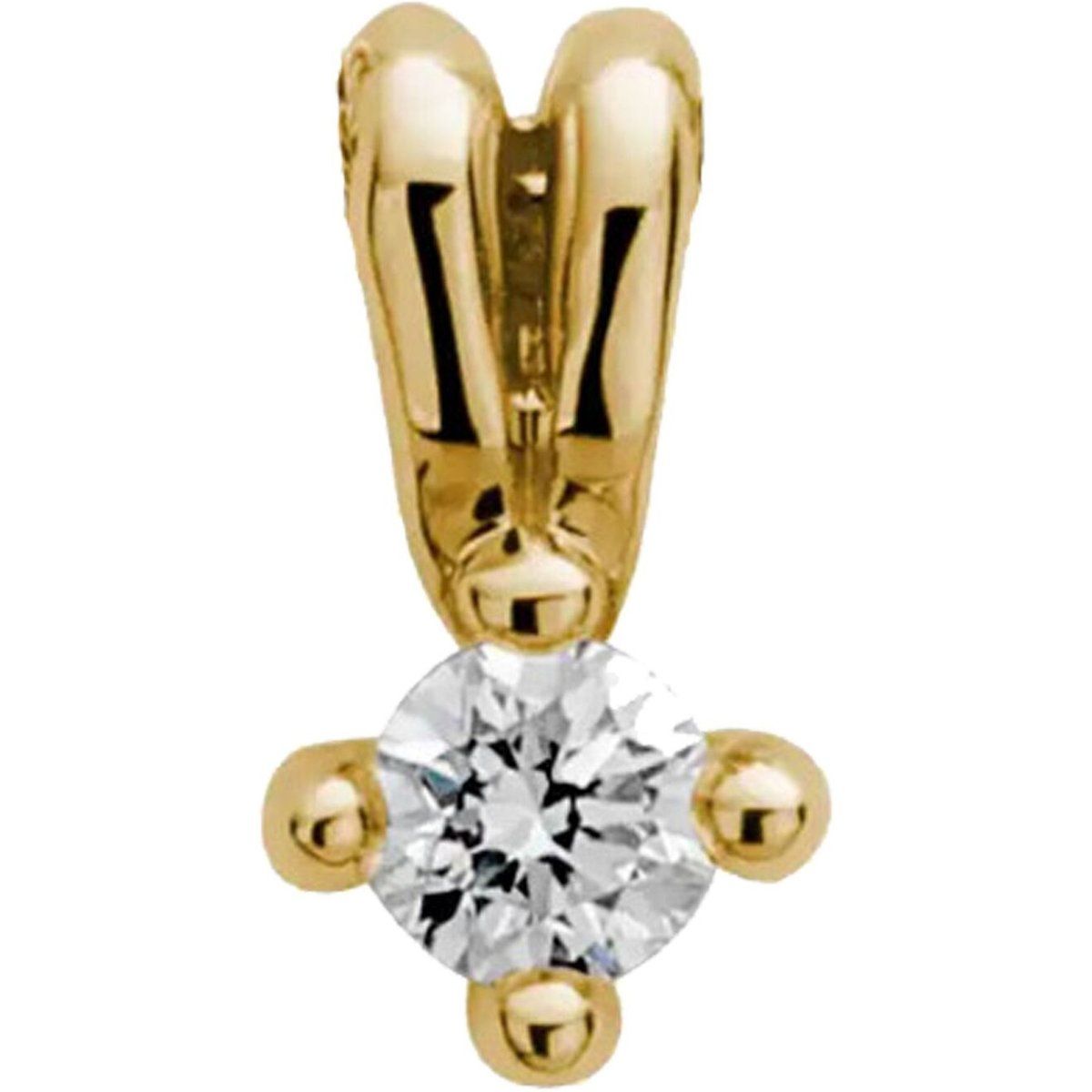 Eleganter Goldanhänger mit Diamant-Solitär