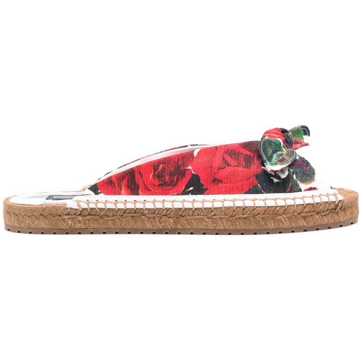 Espadrille-Sandalen mit Blumenmuster