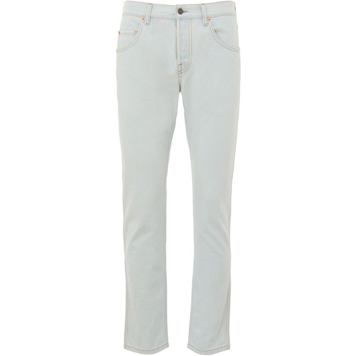 Hellblau gewaschene Slim Fit Jeans