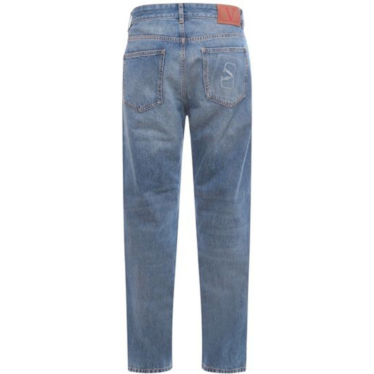 Jeans mit geradem Bein und entspannter Passform