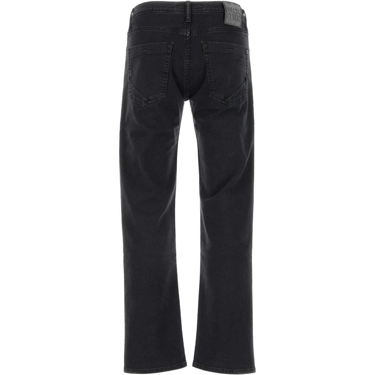 Schwarze Stretch-Denim Schlaghose