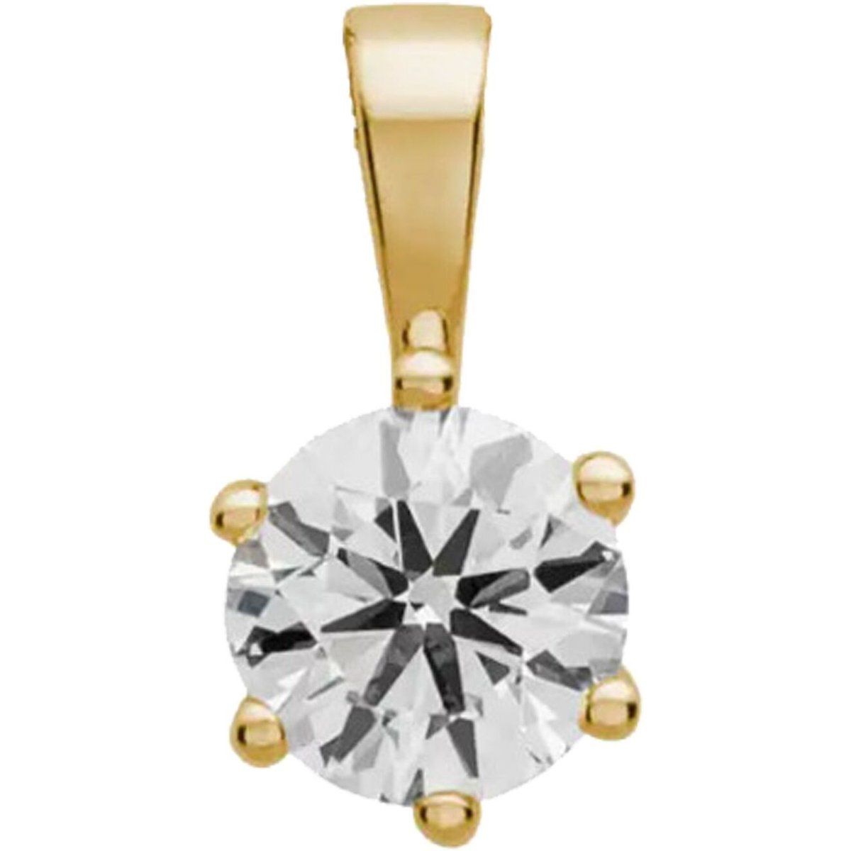 Solitär-Diamantanhänger in Gold