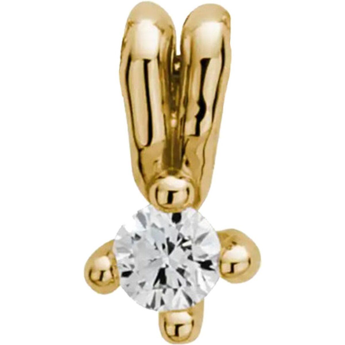 Klassischer Goldanhänger mit Diamant