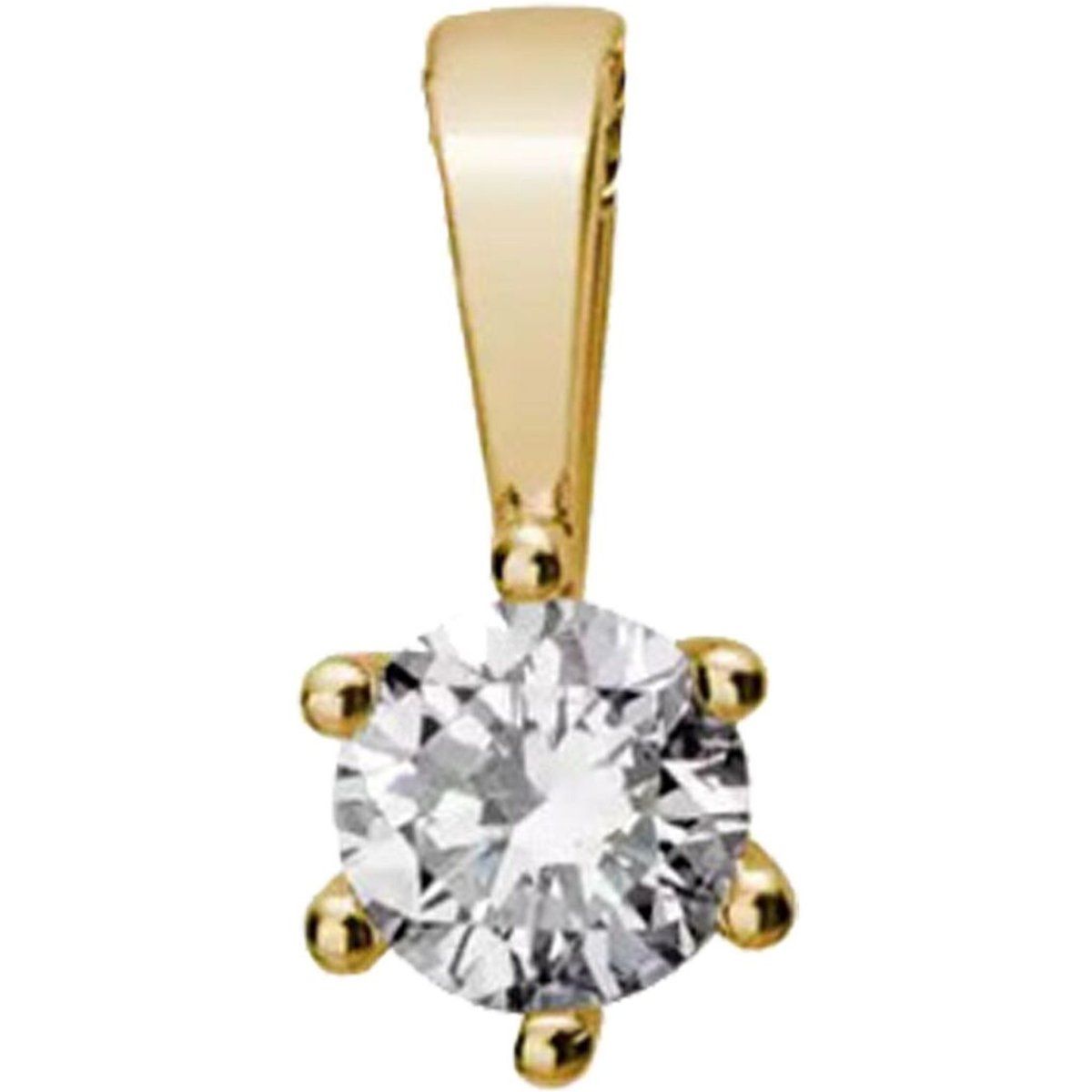 Klassischer Diamant-Solitär-Anhänger aus Gold