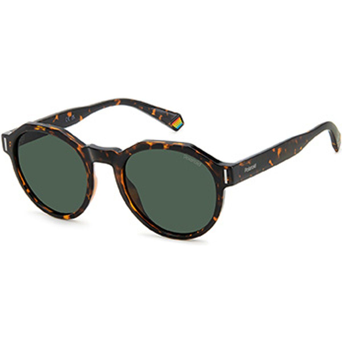 Runde Schildpatt Unisex Sonnenbrille