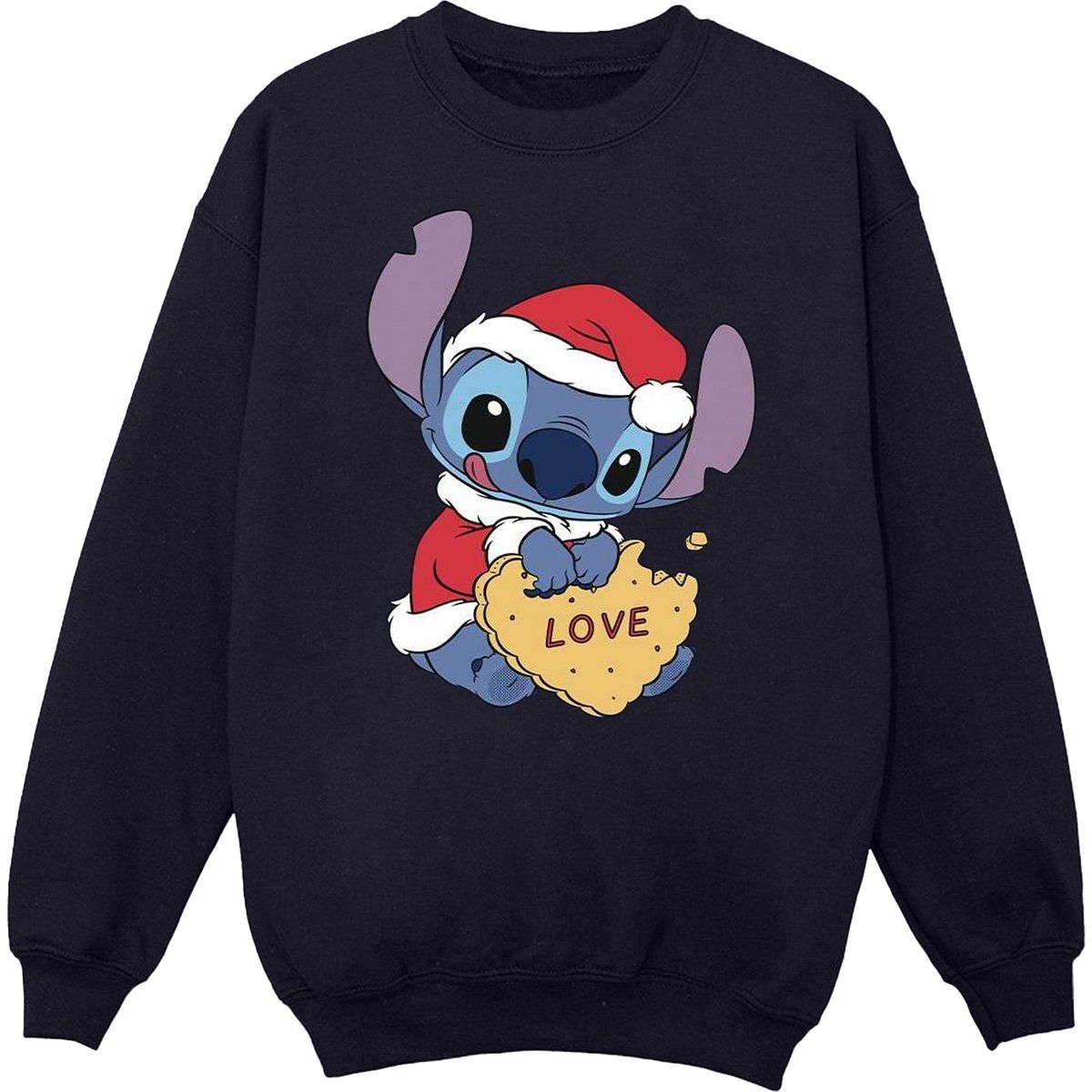 Stitch Weihnachts Grafikdruck Sweatshirt