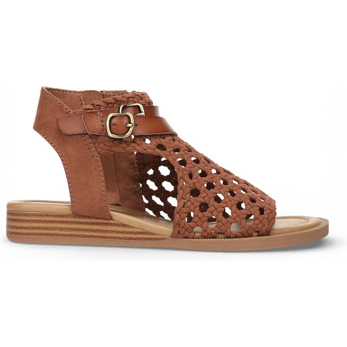Gewebte Gladiator-Sandalen mit Schnallendetail