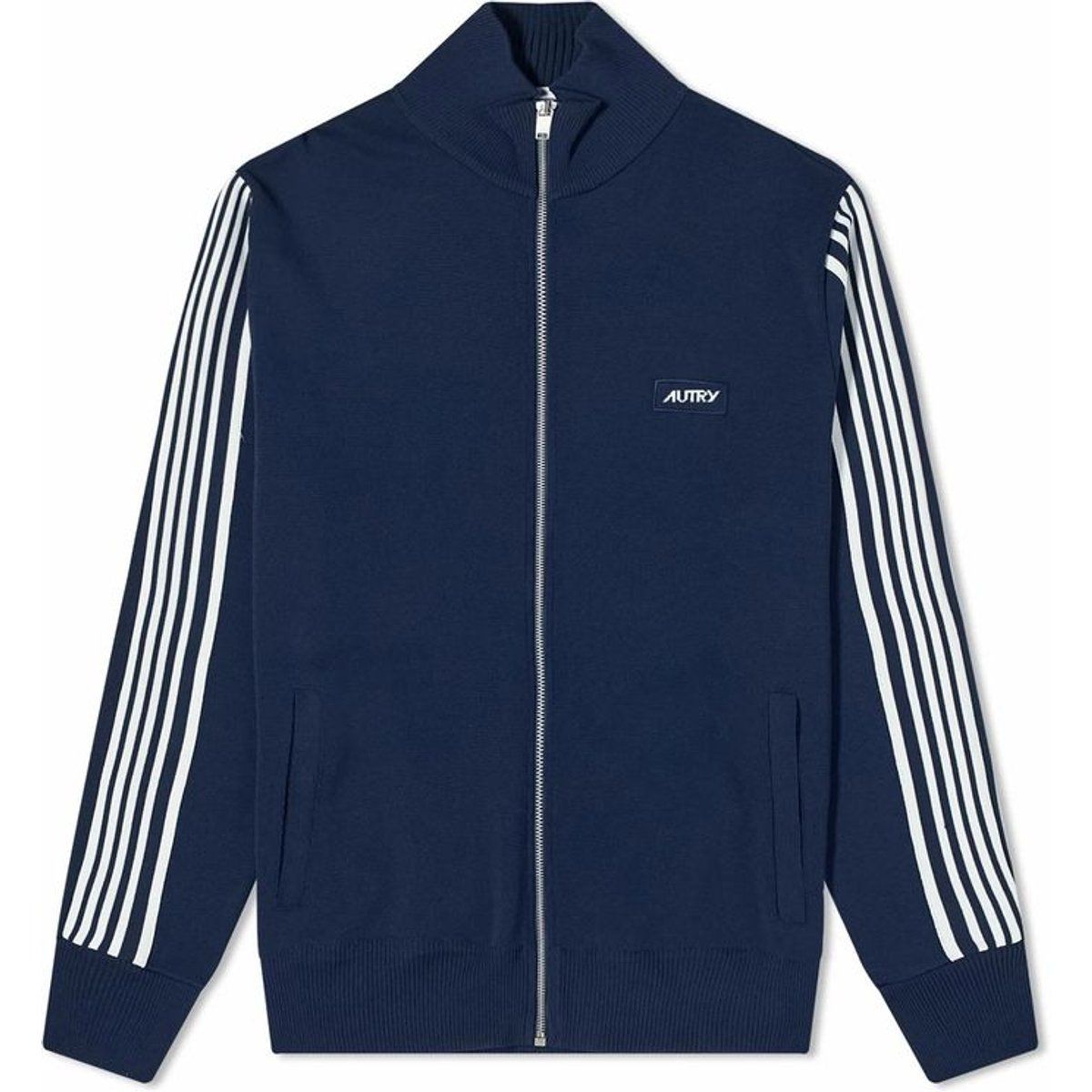 Track Jacket mit Streifenärmeln und Reißverschluss