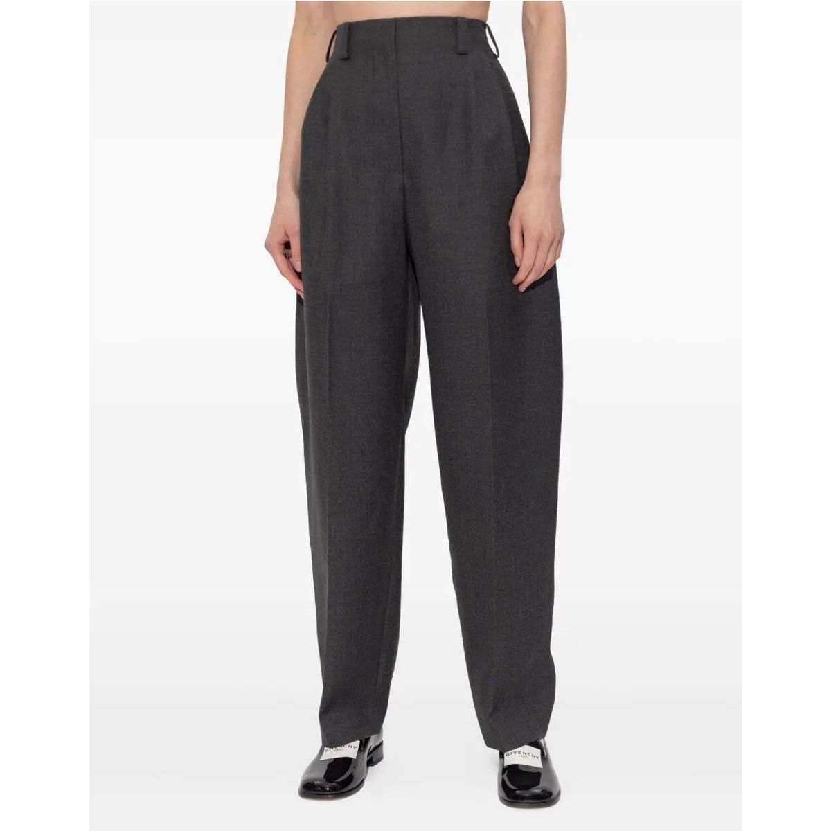 Elegante, hoch taillierte Wollhose