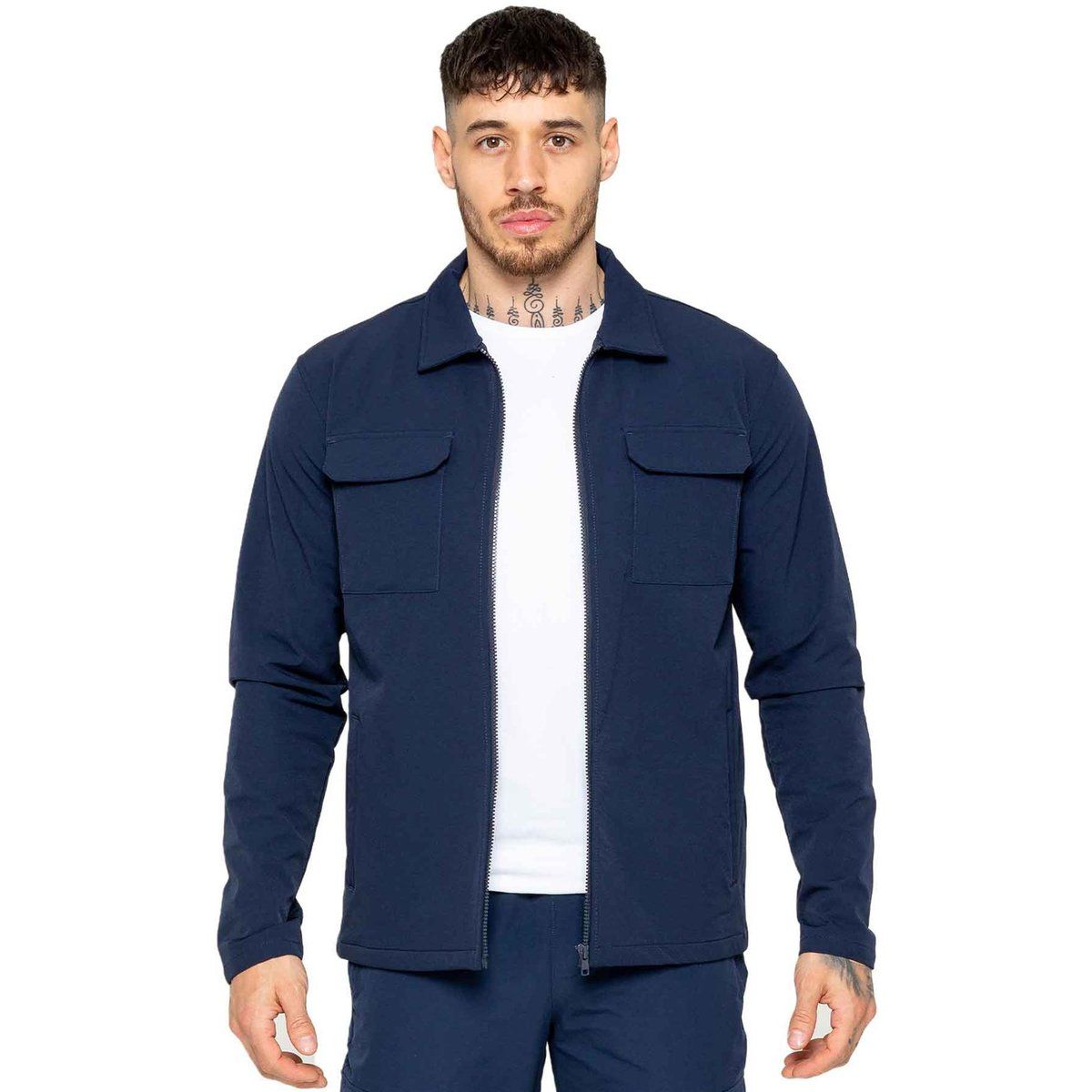 Herren Cargo Hemdjacke in Marineblau