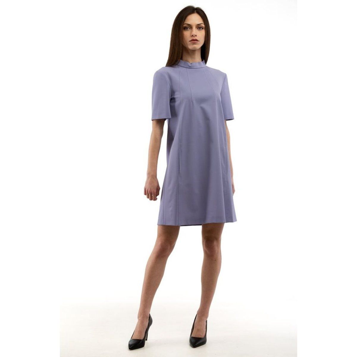 Mini-Kleid mit entspanntem Mock Neck