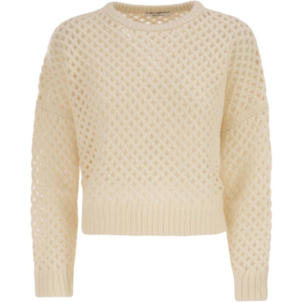 Gehäkelter Kaschmir-Seide-Mix Pullover