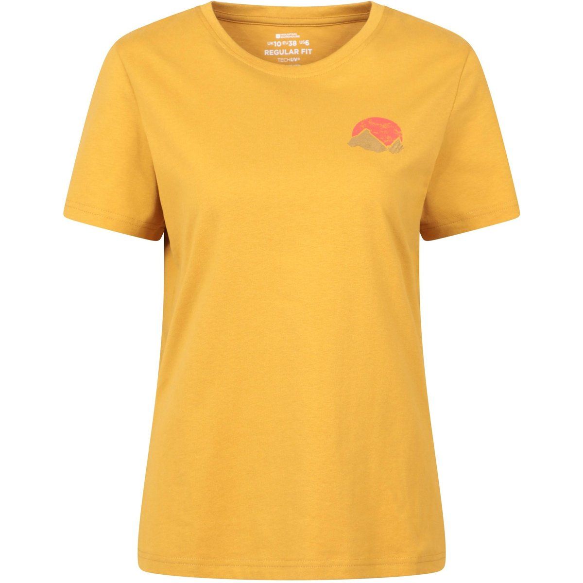 Mountain Warehouse - T-Shirt für Damen, Rückseitiger Aufdruck (Senf)