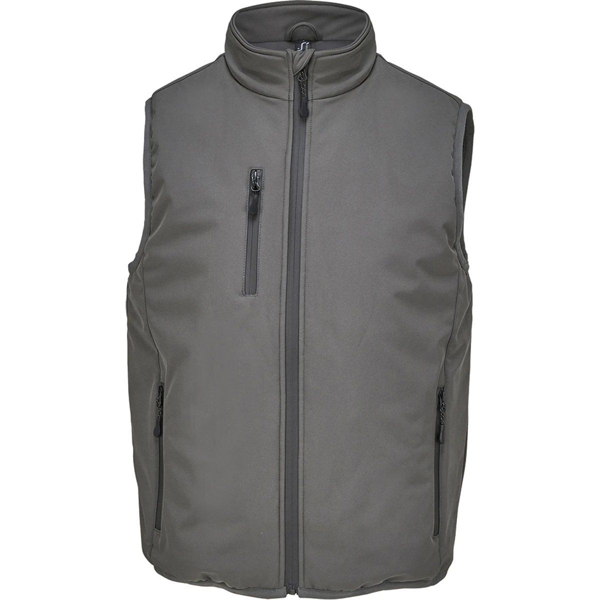 Wattierte Softshell-Weste mit Taschen