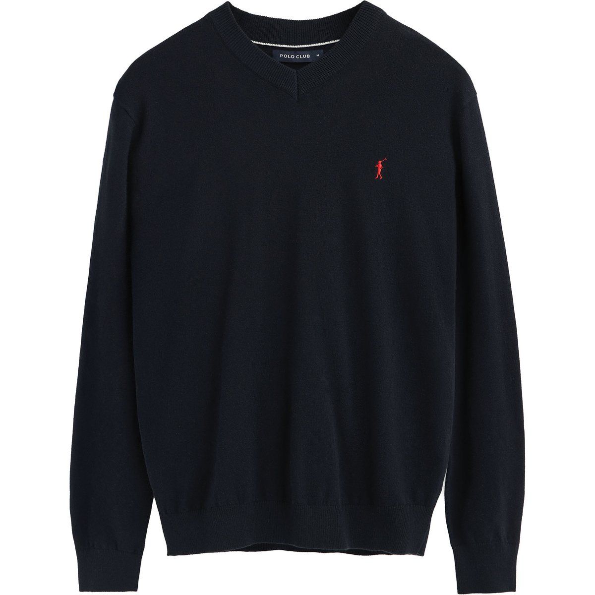Herren Wollmischung Pullover mit V-Ausschnitt